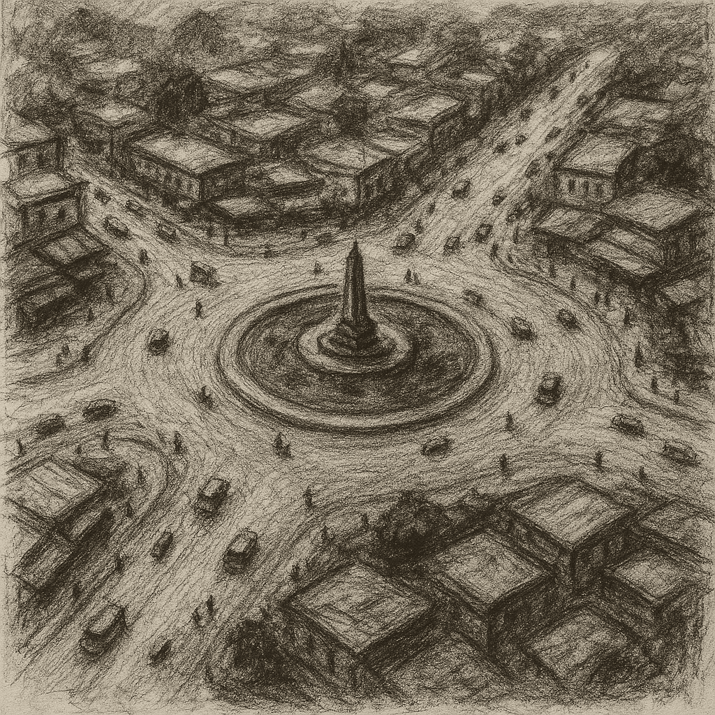 Rond-point PK0 — Entrée de Bangui